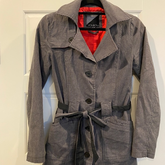 Volcom trench coat  sz XS - Picture 1 of 4